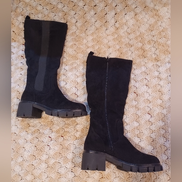 New SO Yazminn Black Knee-High Boots Size 9.5 - Picture 2 of 8